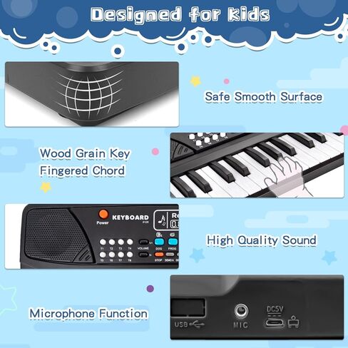 37 Key Upgrade Piano Keyboard for Kids Musical Toys Ages 3-5 Beginners Keyboard Piano with Microphone for 3 4 5 6 Year Old Boys Girls Gifts in Saudi Arabia