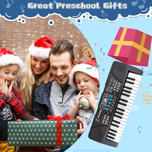 37 Key Upgrade Piano Keyboard for Kids Musical Toys Ages 3-5 Beginners Keyboard Piano with Microphone for 3 4 5 6 Year Old Boys Girls Gifts in Saudi Arabia