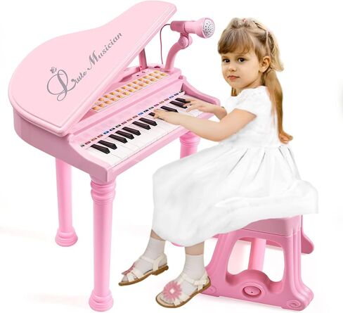 31 Keys Piano Toy for 3 Year Old Kids with Microphone and Stool in Kuwait