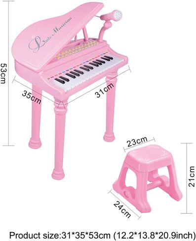 31 Keys Piano Toy for 3 Year Old Kids with Microphone and Stool in Kuwait