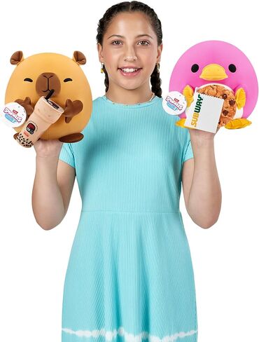 Snackles Series 2 Capybara & Boba 8 Inch Plush by ZURU, Ultra Soft Plush, Collectible Plush with Real Licensed Brands, Stuffed Animal, Giftable in Kuwait