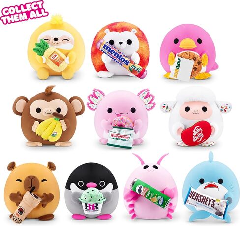 Snackles Series 2 Capybara & Boba 8 Inch Plush by ZURU, Ultra Soft Plush, Collectible Plush with Real Licensed Brands, Stuffed Animal, Giftable in Saudi Arabia
