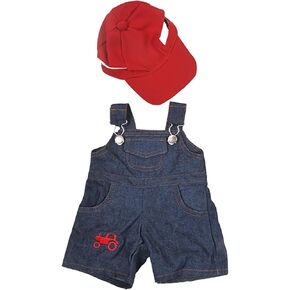 Farmer Outfit with Cap Outfit Teddy Bear Clothes Fits Most 14" - 18" Build-A-Bear and Make Your Own Stuffed Animals