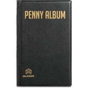 MUDOR Pressed Penny Collecting Book Album, Penny Collection Book Holds 160 Coins, Pressed Penny Holder for Collectors