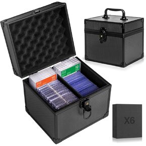 Graded Card Storage Box, Top Loaders Storage Case, Sports Trading Card Box, Cards Slab Case PSA MTG CSG BGS SGC Magnetic Card Holder, Waterproof Carrying Case, Collector Storage Boxes