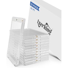 Lzerking Magnetic Card Holders 12 Pack, 130PT One Touch Card Holder for Trading Card, Baseball Card, Sports Card