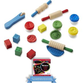Created by Me!: Shape, Model & Mold Modeling D o u g h Kit Bundle with 1 Theme Compatible M&D Scratch Fun Mini-Pad (00165)