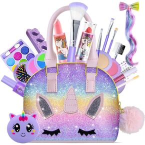 Kids Makeup Kit for Girl-Kids Makeup Girl Toys, Girl Makeup Sets Kids Toys Makeup Sets Little Girl Toddler Children Princess Christmas Birthday Gift Toys 3-12 Years Old Girl