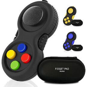 PILPOC Fidget Pad - Fidget Controller Toy for Highly Increased Focus, Reduced Stress, Anxiety, ADHD Clicker, Fidget Clicker, Controller Fidget Toy, Fidget Remote Control, Kids Toy Controller Sensory
