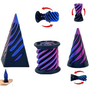 6 Pcs Spiral Fidget Toy, Impossible Cones, Relaxing Pyramid for Adults & Kids