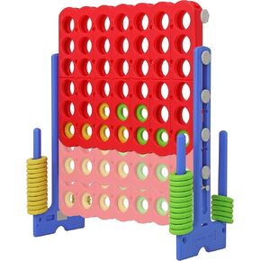SDADI Jumbo 4 in a Row Game, 4-to-Score Giant Game Set with Adjustable Height (2.5-3.5 FT) for Kids & Adults, Indoor/Outdoor Connect Game with Quick-Release Slider, Perfect for Family and Party Games in Kuwait