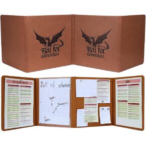 DND DM Screen 5e Dungeon Master Screen جلد فاخر 4-لوحة لوحة مغناطيسية قابلة للتخصيص شاشة رئيسية للعبة مع ملصقات مغناطيسية، للأبراج المحصنة والتنين، باثفايندر