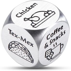 Mens Gifts for Christmas Food Decision Dice Decider for Couple Boyfriend Girlfriend Husband Wife Date Night Dice Gifts for Him Her Food Decision Dice Gifts One 11th Year Anniversary Valentines Gifts