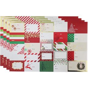 Christmas Sticker Labels,Self Adhesive Gift Stickers Holiday Gift Name Decals for Present/Wrapping Paper Decorations (100 Count)