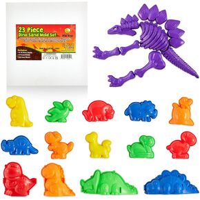 USA Toyz Sand Molds Beach Toys for Kids Set- 23pk Sandbox Toy for Toddlers, Compatible with Foam or Molding Clay Kits, Beach Sand Castle Building, Water Tables, Indoor Outdoor Sensory Toys for Kids