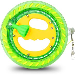Kite Reels for Adults, Professional Kite String Reel Winder for Adults, 1000FT Line Kite Spool, Kite String Spool with Lock, for Outdoor Kites(Green, 7 inches)