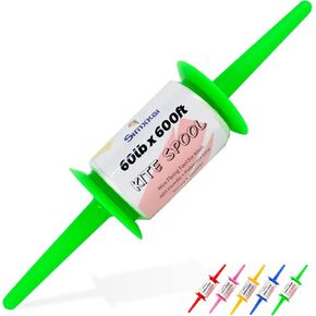 Simxkai Kite String Spool, Kite Reel Winder,Easy-to-Grip Kite Line Handle, 600 feet Twisted Kite Line for Kids & Adults(Blue)