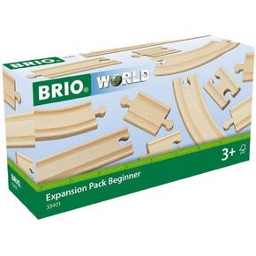 BRIO World 33401 Beginner's Expansion Pack | 11-Piece Kids Wooden Train Track Set | Enhances Motor Skills | Compatible with All Train Sets | Certified Sustainable Wood | Perfect for Ages 3+