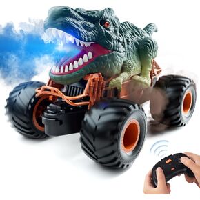 Bennol Remote Control Dinosaur Car, 2.4Ghz RC Truck for Toddlers, Electric Hobby RC Car Toys with Light & Sound Spray Birthday Gift for 3 4 5 6 7 8 Year olds Kids Boys Girl