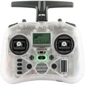 RadioMaster Pocket Portable Remote Controller Hall Gimbal EdgeTX Built in LED Light Mode 2 (Transparent, CC2500)