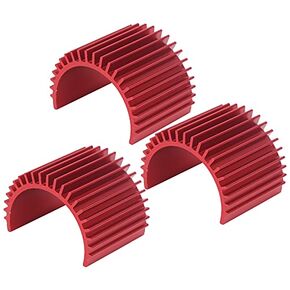 VGEBY RC Motor Heatsink, 3Pcs Lightweight Aluminum Alloy Remote Control Car Motor Heat Sink RC Upgrade Accessory Parts Fit for WLtoys 12428, 12427, A959‑B, A979‑B, 124018, 124019(red) 124019 Parts
