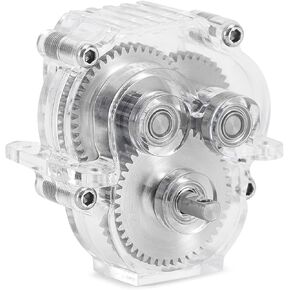 INJORA Acrylic Complete Transmission with Underdrive Gears for 1/18 RC Crawler TRX4M Upgrade