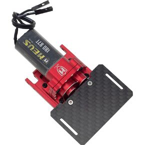 طقم محرك نقل الحركة MEUS RACING TRX4M مع لوحة انزلاقية وحامل بطارية لسيارة TRX4M Defender Bronco K10 F150 1/18 RC Crawler Car Upgrades (أحمر)
