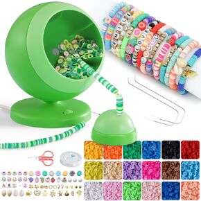 ETUDAW Bead Spinner, Clay Beads Bracelet Making Kit, Beginner 4500 PCS 18 Colors Clay Beads and Charms Kit for Necklaces and Bracelets, DIY Arts and Crafts Birthday Gifts(Blue) in Saudi Arabia