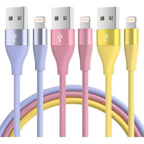 iPhone Charger [Apple MFi Certified] 3Pack 10FT Lightning Cable Fast Charging iPhone Charger Cord Compatible with iPhone 13 12 11 Pro Max XR XS X 8 7 6 Plus SE and More (Colorful)