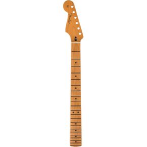 Fender Stratocaster Guitar Neck, Satin Roasted Maple, 22 Jumbo Frets, Flat Oval Shape Electric Guitar Neck, Rosewood Fingerboard