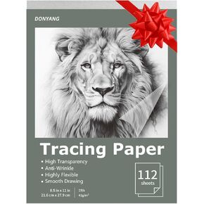 2025 Graduation Gifts, Birthday Gifts, Tracing Paper 9"x12", 100 Sheets 25lb/41gsm Transparent Vellum Art Paper Pad for Light Box Drawing, Light Board Sketching, College Office Back to School Supplies