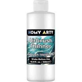 HOMY ARTY Airbrush Thinner - 16.9 Fl Oz, Water-Based Acrylic Paint Thinner, to Improve Color Flow for Shoes, Clothes, Metal and Plastic Models
