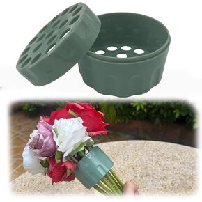 2PCS Spiral Stem Holder for Flowers, DIY Wedding Bouquet Kit Spiral Ikebana Stem Holder for Flowers, Bouquet Twister Ikebana Tools Flower Bouquet Supplies, Spiral Stem Holder Ring for Vases(Clear)