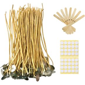 Candle Wicks 100 PCS 8 inch Hemp Candle Wicks 2.5mm Organic Beeswax Candle Wicks for Candle Making Edible Candle Wick for Butter Candle Hemp Candle Wick