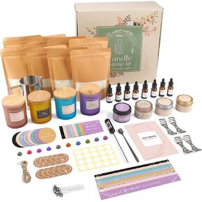 Candle Making Kit for Adults: Soy Wax Candle Making Supplies DIY Crafts Chrismas Stocking Stuffer for Adults Women Teens Beginners Starter Couples Activity Kit, Homemade Crafting White Elephant Gifts