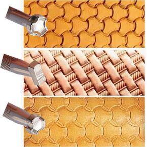 PANSHIYON Leather Stamps,3 Pack Professional Leather Stamping Tools for Craft Working