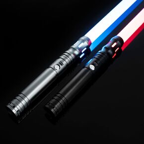 CUSTOM SABER Smooth Swing RGBX Light Saber, Motion Control for Turn on/Off The Blade, 12 Sound Fonts Support Dueling, Light Saber for Adults Gift with Belt Clip and Blade Plug-Gold