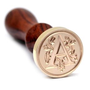 Medieval Traditional Initial Alphabet Wax Seal Stamp, Brass Head Wooden Handle, for Thanksgiving Card/Envelope/Gift Wrap/Wedding Engagement Party Invitation - Letter A