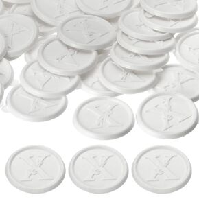 PATIKIL Wax Seal Stickers White Color, 50pcs Envelope Sealing Adhesive Backing Letter Wax Seals for Wedding Invitation Gift Wrapping Party, Text M