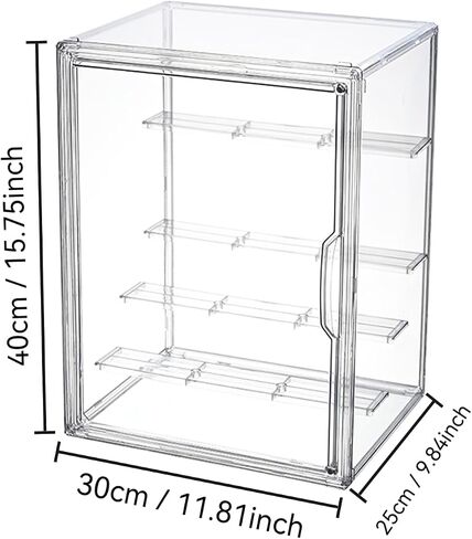 3 Tiers Clear Display Case for Figures, Acrylic Storage Organizers Box with Magnetic Door, Wall-Mounted Dustproof Showcase for Collectibles Action Figure in Kuwait