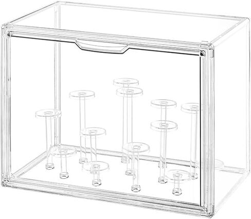 3 Tiers Clear Display Case for Figures, Acrylic Storage Organizers Box with Magnetic Door, Wall-Mounted Dustproof Showcase for Collectibles Action Figure in Kuwait