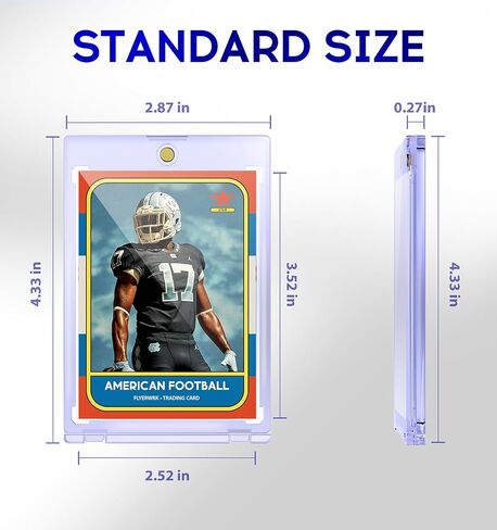 50ct Magnetic Card Holder for Trading Cards, 35pt One Touch Card Holder, Card Protectors Hard Plastic, Magnetic Card Case for Sports Card, Baseball Card Holders, Display Case for Standard Cards in Saudi Arabia