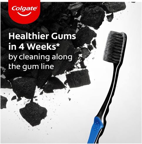 Colgate Slim Soft Charcoal Toothbrush (Buy 2 Get 2 Free) - 4 Pcs in Saudi Arabia