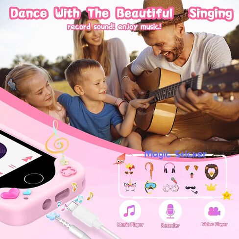 Kids Smart Phone for Girls, Christmas Birthday Gifts for Girls Age 3-10,Kids Toys Cell Phone, Toddler Learning Play Toy Phone with Dual Camera, Game, Music Player in Saudi Arabia