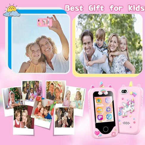 Kids Smart Phone for Girls, Christmas Birthday Gifts for Girls Age 3-10,Kids Toys Cell Phone, Toddler Learning Play Toy Phone with Dual Camera, Game, Music Player in Saudi Arabia