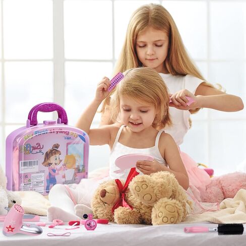 Doll Head for Hair Styling Kids, Pretend Play Hair Salon Toys for Girls with Hairdryer Hair Accessories, Princess Birthday Toys Gifts for 3 4 5 6 7 8 Years Old in Saudi Arabia