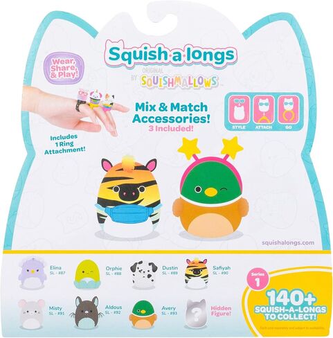 Squish-a-longs 8 Pack - 1" Mini-Squish with 2 Accessories, 1 Ring, and a Collector’s Guide - Collect, Trade, & Play in Saudi Arabia