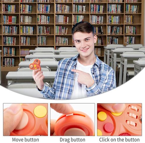 Fidget Toys for Adults,1PCS Fidget Pad Easter Basket Stuffers for Boys Girls,Stress Relief Cube Clicker Controller with Quiet Fidgets,ADHD Autism Fidget Spinner for Office Desk Travel Games in Kuwait