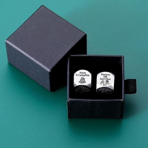 2 PCS Food Dice Game Food Decision Dice for Couples Gifts for Boyfriend Girlfriend 1st 11th Wedding Anniversary Steel Gifts Iron Gift Easter Basket Stuffers for Adults Mothers Day Christmas Valentine in Kuwait