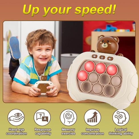 Quick Push Game Fidget Toys Pro for Kids Adults, Handheld Game Fast Puzzle Game Machine, Push Bubble Stress Toy, Relief Party Favors, for Grils (Pink) in Saudi Arabia
